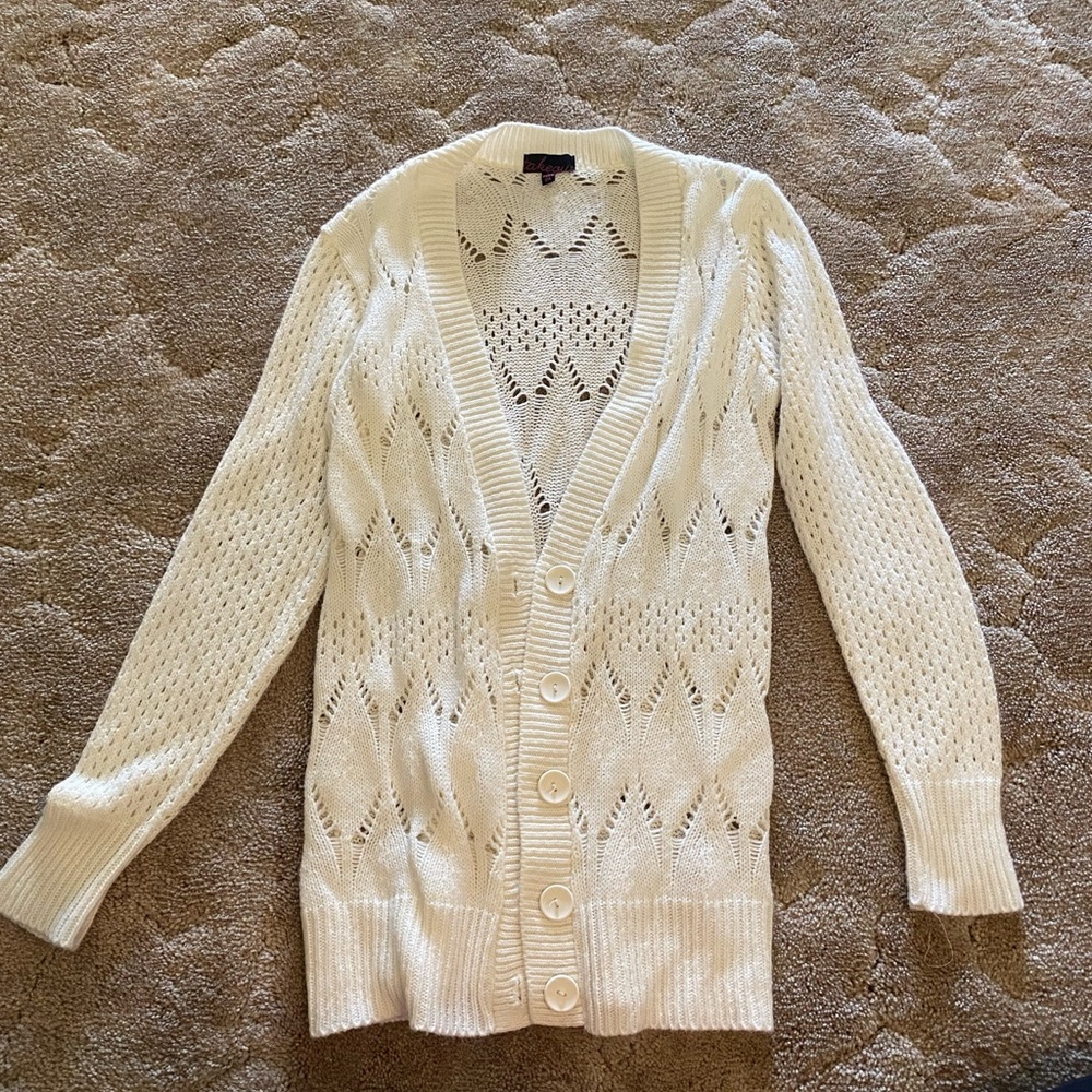 Takeout Cream Knit Cardigan Sweater